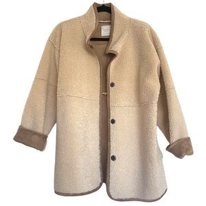 NWOT Velvet by Graham and Spencer Reversible Sherpa Coat